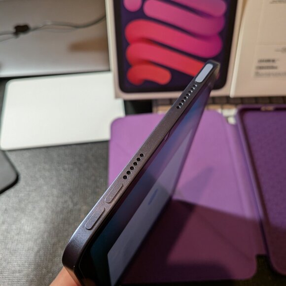 iPad mini 6GEN /256GB (purple) with box + origami case + paperlike and more - Picture 5 of 14